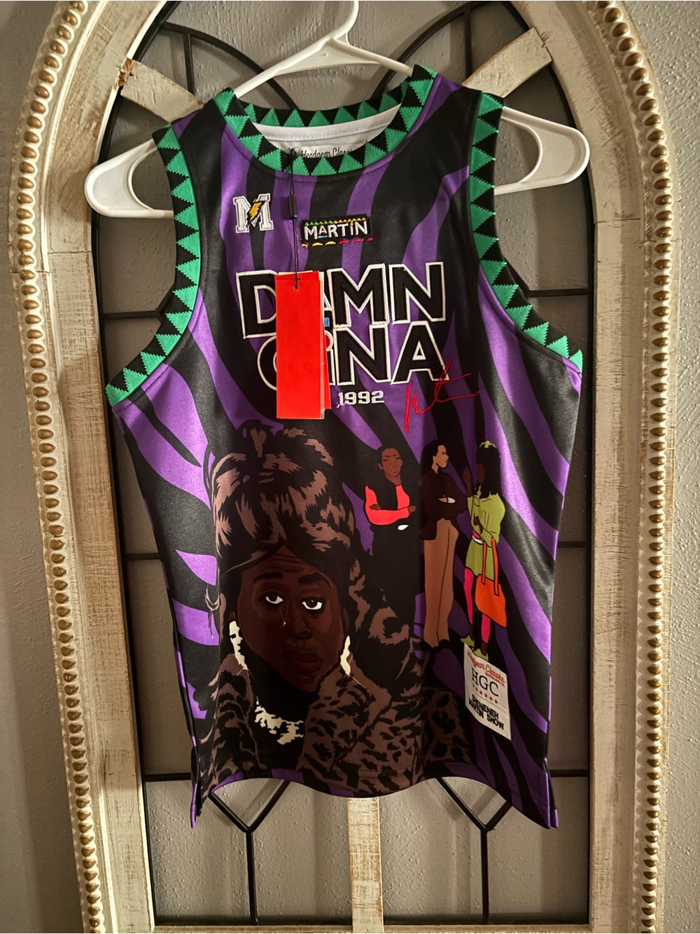 Martin Black & Purple Kids Jersey Top - 'Damn Gina' Graphic